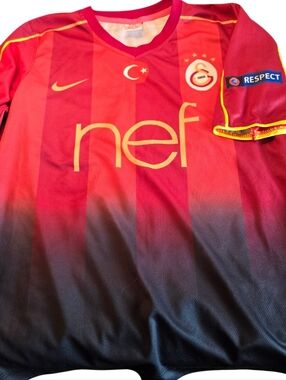 Galatasaray Red Black Gradient Soccer Jersey Nike Size Small